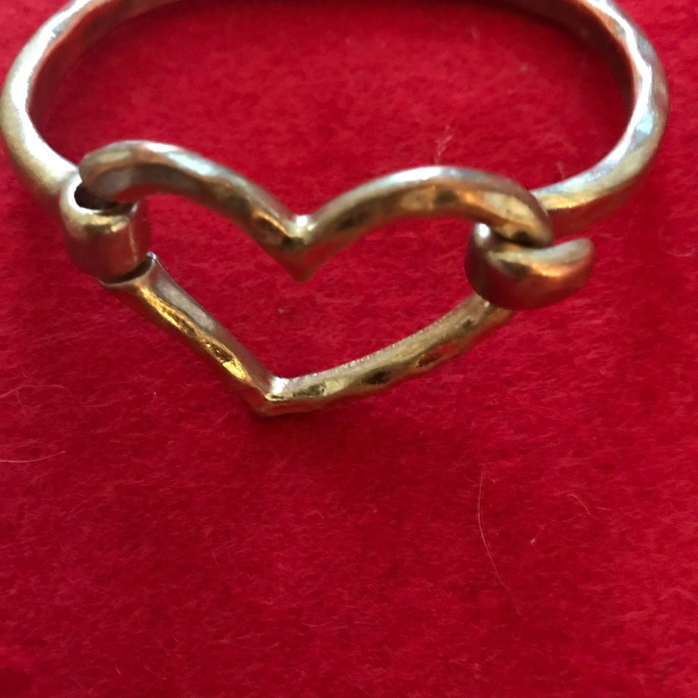Gold heart cuff bracelet